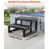 image:imageVEVOR Hot Tub Steps 2Step Spa Outdoor Stairs Heavy Duty 236 inch Wide PP AboveGroundInflatable Pool Ladder with 320 lbs Weight Capacity MultiUse for Porch Patio Deck Campers Black