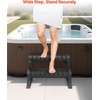 image:imageVEVOR Hot Tub Steps 2Step Spa Outdoor Stairs Heavy Duty 236 inch Wide PP AboveGroundInflatable Pool Ladder with 320 lbs Weight Capacity MultiUse for Porch Patio Deck Campers Black