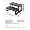 image:imageVEVOR Hot Tub Steps 2Step Spa Outdoor Stairs Heavy Duty 236 inch Wide PP AboveGroundInflatable Pool Ladder with 320 lbs Weight Capacity MultiUse for Porch Patio Deck Campers Black