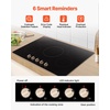 image:imageVEVOR Induction Cooktop 1800W Electric Countertop Burner with 9 Power Settings 2 Burner Touch Control Stove Builtin Induction Cooktop Include 99Min Timer Child Safety Lock Glass Surface36in 5 Burners220V