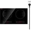 image:imageVEVOR Induction Cooktop 1800W Electric Countertop Burner with 9 Power Settings 2 Burner Touch Control Stove Builtin Induction Cooktop Include 99Min Timer Child Safety Lock Glass Surface24in 2 Burners110V