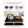 image:imageVEVOR Induction Cooktop 1800W Electric Countertop Burner with 9 Power Settings 2 Burner Touch Control Stove Builtin Induction Cooktop Include 99Min Timer Child Safety Lock Glass Surface24in 2 Burners110V
