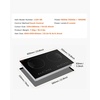 image:imageVEVOR Induction Cooktop 1800W Electric Countertop Burner with 9 Power Settings 2 Burner Touch Control Stove Builtin Induction Cooktop Include 99Min Timer Child Safety Lock Glass Surface24in 2 Burners110V