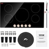 image:imageVEVOR Induction Cooktop 1800W Electric Countertop Burner with 9 Power Settings 2 Burner Touch Control Stove Builtin Induction Cooktop Include 99Min Timer Child Safety Lock Glass Surface36in 5 Burners220V