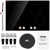 image:imageVEVOR Induction Cooktop 4 Burner 6600W Electric Countertop Burner Knob Control Builtin Stove Induction Cooktop with 12 Temperature Settings Glass Surface Auto ShutOff30in 4burnersknob control