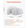 image:imageVEVOR Inflatable Nightclub 295 x 197 x 131 ft Inflatable Party Tent with 1100W Blower amp Sandbag Blow up Night Club with 2 Windows Air Cube House for Event Birthday Wedding Party White