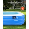 image:imageVEVOR Inflatable Pool 118 x 67 x 20 inch Large Inflatable Swimming Pool Family Large Swimming Pools with Repair Patches Blow Up Pools for Kids Adults Family Indoor Outdoor Summer Water Party