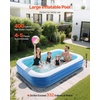 image:imageVEVOR Inflatable Pool 118 x 67 x 20 inch Large Inflatable Swimming Pool Family Large Swimming Pools with Repair Patches Blow Up Pools for Kids Adults Family Indoor Outdoor Summer Water Party