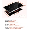 image:imageVEVOR LT477 Built in Electric Ceramic 232 x 205 inch Stove Top 240V Glass Radiant Cooktop with Touch Control Timer amp Child Lock 9 Power Levels for Simmer Steam Slow Cook Fry 24IN 4Burners12 IN2 BurnerTouch Control