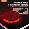image:imageVEVOR LT477 Built in Electric Ceramic 232 x 205 inch Stove Top 240V Glass Radiant Cooktop with Touch Control Timer amp Child Lock 9 Power Levels for Simmer Steam Slow Cook Fry 24IN 4Burners24 IN2 BurnerTouch Control