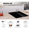image:imageVEVOR LT477 Built in Electric Ceramic 232 x 205 inch Stove Top 240V Glass Radiant Cooktop with Touch Control Timer amp Child Lock 9 Power Levels for Simmer Steam Slow Cook Fry 24IN 4Burners12 IN2 BurnerTouch Control