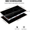 image:imageVEVOR LT477 Built in Electric Ceramic 232 x 205 inch Stove Top 240V Glass Radiant Cooktop with Touch Control Timer amp Child Lock 9 Power Levels for Simmer Steam Slow Cook Fry 24IN 4Burners12 IN2 BurnerTouch Control