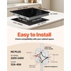 image:imageVEVOR LT477 Built in Electric Ceramic 232 x 205 inch Stove Top 240V Glass Radiant Cooktop with Touch Control Timer amp Child Lock 9 Power Levels for Simmer Steam Slow Cook Fry 24IN 4Burners24 IN4 BurnerTouch Control