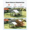 image:imageVEVOR Metal Chicken Coop for 46 Chickens 33 x 66 x 33 ft Small Chicken Cage with Waterproof Cover amp Double Doors Spire Roof Poultry Run Compatible with Wooden Coops for Rabbit Hen Goose Duck