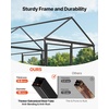 image:imageVEVOR Metal Chicken Coop for 68 Chickens 33 x 98 x 33 ft Small Chicken Cage with Waterproof Cover amp 3 Doors Spire Roof Poultry Run Compatible with Wooden Coops for Rabbit Hen Goose Duck