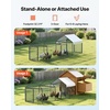 image:imageVEVOR Metal Chicken Coop for 68 Chickens 33 x 98 x 33 ft Small Chicken Cage with Waterproof Cover amp 3 Doors Spire Roof Poultry Run Compatible with Wooden Coops for Rabbit Hen Goose Duck
