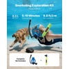 image:imageVEVOR Mini Scuba Tank with SubMask 05L Portable Small Diving Tank for Underwater Breathing Reusable Lung Diving Cylinder up to 10 Minutes Dive Time Emergency Rescue Pony Bottle for Snorkeling