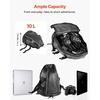 image:imageVEVOR Motorcycle Tail Bag 10L Waterproof Rear Seat Bag with Rain Cover Durable Oxford Fabric Luggage for Outdoor Sports amp Motorbike Detachable Shoulder Strap for SaddlebagTouringRiding BlackTail Bag  Leather 10L