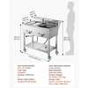 image:imageVEVOR Outdoor Propane Griddle 2 Burners 11600 BTU Each Commercial Stainless Steel Gas Griddle Cart with 4 Lockable Wheels 13 Food Pan EasyGrip Side Handle Ideal for Hot Dogs Burgers amp Meats255940944134