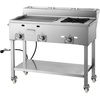 image:imageVEVOR Outdoor Propane Griddle 2 Burners 11600 BTU Each Commercial Stainless Steel Gas Griddle Cart with 4 Lockable Wheels 13 Food Pan EasyGrip Side Handle Ideal for Hot Dogs Burgers amp Meats273638584705