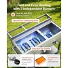 image:imageVEVOR Outdoor Propane Griddle 2 Burners 11600 BTU Each Commercial Stainless Steel Gas Griddle Cart with 4 Lockable Wheels 13 Food Pan EasyGrip Side Handle Ideal for Hot Dogs Burgers amp Meats255938584705
