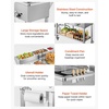 image:imageVEVOR Outdoor Propane Griddle 2 Burners 11600 BTU Each Commercial Stainless Steel Gas Griddle Cart with 4 Lockable Wheels 13 Food Pan EasyGrip Side Handle Ideal for Hot Dogs Burgers amp Meats255940944134