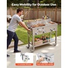 image:imageVEVOR Outdoor Propane Griddle 2 Burners 11600 BTU Each Commercial Stainless Steel Gas Griddle Cart with 4 Lockable Wheels 13 Food Pan EasyGrip Side Handle Ideal for Hot Dogs Burgers amp Meats255938584705