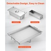 image:imageVEVOR Outdoor Propane Griddle 2 Burners 11600 BTU Each Commercial Stainless Steel Gas Griddle Cart with 4 Lockable Wheels 13 Food Pan EasyGrip Side Handle Ideal for Hot Dogs Burgers amp Meats220535634016