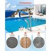 image:imageVEVOR Pool Rail 48 x 32 inch Pool Handrail 220 lbs Load Capacity Heavy Duty Stainless Steel Swimming Handrail Seamless Welding Recessed or Base Mount for Poolside Water Parks Spa Centers30x22 Inch