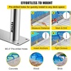 image:imageVEVOR Pool Rail 48 x 32 inch Pool Handrail 220 lbs Load Capacity Heavy Duty Stainless Steel Swimming Handrail Seamless Welding Recessed or Base Mount for Poolside Water Parks Spa Centers32x225 Inch