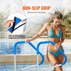 image:imageVEVOR Pool Rail 48 x 32 inch Pool Handrail 220 lbs Load Capacity Heavy Duty Stainless Steel Swimming Handrail Seamless Welding Recessed or Base Mount for Poolside Water Parks Spa Centers46x37 Inch