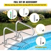 image:imageVEVOR Pool Rail 48 x 32 inch Pool Handrail 220 lbs Load Capacity Heavy Duty Stainless Steel Swimming Handrail Seamless Welding Recessed or Base Mount for Poolside Water Parks Spa Centers32x225 Inch
