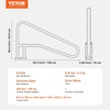 image:imageVEVOR Pool Rail 48 x 32 inch Pool Handrail 220 lbs Load Capacity Heavy Duty Stainless Steel Swimming Handrail Seamless Welding Recessed or Base Mount for Poolside Water Parks Spa Centers54x36 Inch