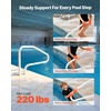 image:imageVEVOR Pool Rail 48 x 32 inch Pool Handrail 220 lbs Load Capacity Heavy Duty Stainless Steel Swimming Handrail Seamless Welding Recessed or Base Mount for Poolside Water Parks Spa Centers48x32 Inch