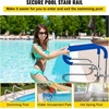 image:imageVEVOR Pool Rail 48 x 32 inch Pool Handrail 220 lbs Load Capacity Heavy Duty Stainless Steel Swimming Handrail Seamless Welding Recessed or Base Mount for Poolside Water Parks Spa Centers32x225 Inch