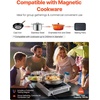 image:imageVEVOR Portable Commercial Cooktop 1800W Induction Burner with 9 Temperature Settings Stainless Steel Countertop Induction Hot Plate with 3H Timer Child Lock for Restaurant Cooking