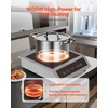 image:imageVEVOR Portable Commercial Cooktop 1800W Induction Burner with 9 Temperature Settings Stainless Steel Countertop Induction Hot Plate with 3H Timer Child Lock for Restaurant Cooking
