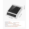 image:imageVEVOR Portable Commercial Cooktop 1800W Induction Burner with 9 Temperature Settings Stainless Steel Countertop Induction Hot Plate with 3H Timer Child Lock for Restaurant Cooking