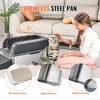 image:imageVEVOR Stainless Steel Cat Litter Box with Lid XL Extra Large Enclosed Cat Box for Big Cats High Sides Metal Litter Box Anti LeakageOdorFree amp Easy CleaningInclude Scoop amp Foot BoardDark grey