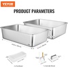 image:imageVEVOR Stainless Steel Cat Litter Box with Lid XL Extra Large Enclosed Cat Box for Big Cats High Sides Metal Litter Box Anti LeakageOdorFree amp Easy CleaningInclude Scoop amp Foot BoardSilver