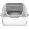 image:imageVEVOR Stainless Steel Cat Litter Box with Lid XL Extra Large Enclosed Cat Box for Big Cats High Sides Metal Litter Box Anti LeakageOdorFree amp Easy CleaningInclude Scoop amp Foot BoardLight grey