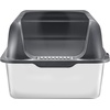 image:imageVEVOR Stainless Steel Cat Litter Box with Lid XL Extra Large Enclosed Cat Box for Big Cats High Sides Metal Litter Box Anti LeakageOdorFree amp Easy CleaningInclude Scoop amp Foot BoardDark grey