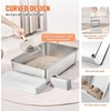 image:imageVEVOR Stainless Steel Cat Litter Box with Lid XL Extra Large Enclosed Cat Box for Big Cats High Sides Metal Litter Box Anti LeakageOdorFree amp Easy CleaningInclude Scoop amp Foot BoardSilver