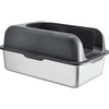 image:imageVEVOR Stainless Steel Cat Litter Box with Lid XL Extra Large Enclosed Cat Box for Big Cats High Sides Metal Litter Box Anti LeakageOdorFree amp Easy CleaningInclude Scoop amp Foot BoardDark grey