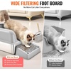 image:imageVEVOR Stainless Steel Cat Litter Box with Lid XL Extra Large Enclosed Cat Box for Big Cats High Sides Metal Litter Box Anti LeakageOdorFree amp Easy CleaningInclude Scoop amp Foot BoardLight grey