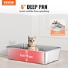image:imageVEVOR Stainless Steel Cat Litter Box with Lid XL Extra Large Enclosed Cat Box for Big Cats High Sides Metal Litter Box Anti LeakageOdorFree amp Easy CleaningInclude Scoop amp Foot BoardSilver