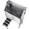 image:imageVEVOR Stainless Steel Dog Washing Station 50 inch Pet Grooming Tub wRamp PE Water Filter Board Faucet amp Showerhead amp Soap Holder Dog Bathtub for Large amp Medium amp Small Pets Left Door