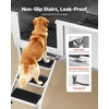 image:imageVEVOR Stainless Steel Dog Washing Station Professional 50 inch Pet Grooming Tub wStairs PE Water Filter Board Faucet amp Showerhead amp Soap Holder Bathtub for Large amp Medium amp Small Pets Left Door62 inch