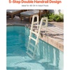 image:imageVEVOR Swimming Pool Ladder 75Inclined 5Step Double Handrails Stair NonSlip Heavy Duty Steps Load Capacity 300 lb for 4854 in Inground amp AboveGround Pools of Any Deck Surface Indoor amp OutdoorWhite