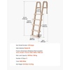 image:imageVEVOR Swimming Pool Ladder 75Inclined 5Step Double Handrails Stair NonSlip Heavy Duty Steps Load Capacity 300 lb for 4854 in Inground amp AboveGround Pools of Any Deck Surface Indoor amp OutdoorTaupe